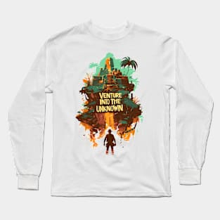 Venture Into the Unknown - Ancient Temple - Indy Long Sleeve T-Shirt